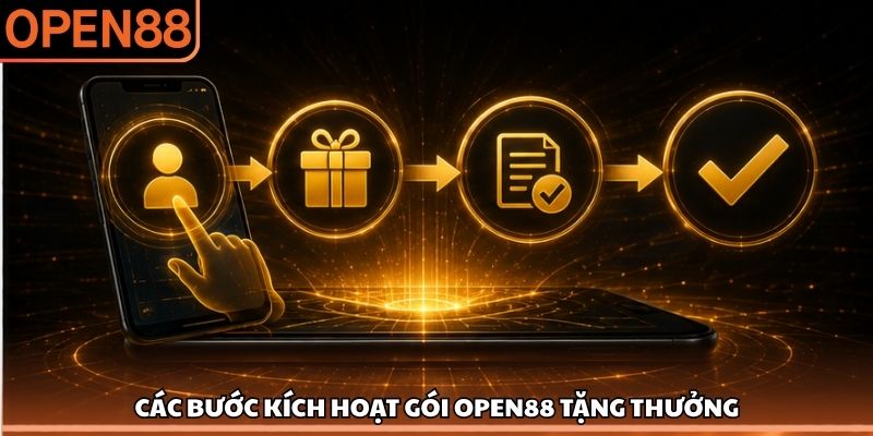 Các bước kích hoạt gói OPEN88 tặng thưởng OPEN88 tặng thưởng